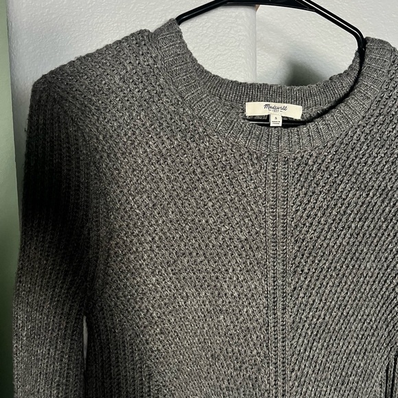 Madewell Gray Knit Ribbed Sweater - Picture 4 of 7